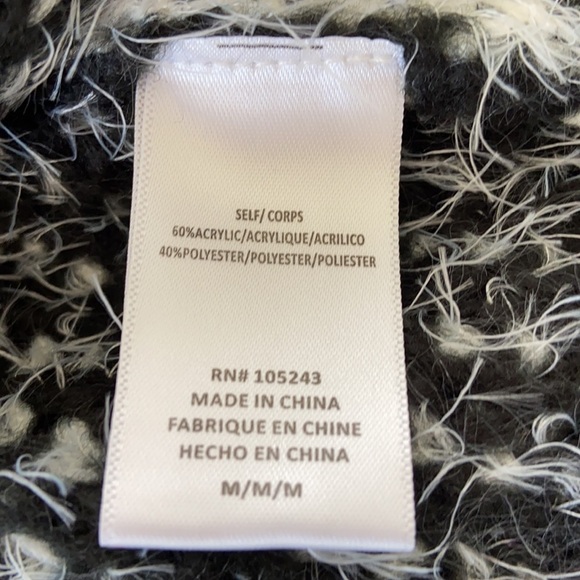 Bobeau Women’s Eyelash White Colorblock Pullover Sweater Size Medium NWT - Picture 8 of 10